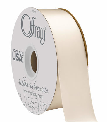 Picture of Offray Berwick 1.5" Wide Double Face Satin Ribbon, Cream Ivory, 50 Yds