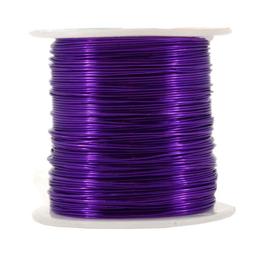 Picture of Mandala Crafts Anodized Aluminum Wire for Sculpting, Armature, Jewelry Making, Gem Metal Wrap, Garden, Colored and Soft, 1 Roll(20 Gauge, Purple)