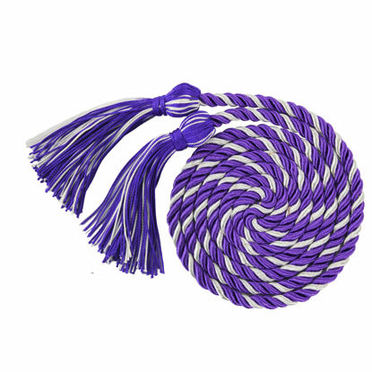 Picture of GraduationMall Graduation Honor Cord 68" Purple White