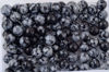 Picture of Natural Stone Beads 100pcs Round Genuine Real Stone Beading Loose Gemstones Hole Size 1mm DIY Smooth Bead for Bracelet Necklace Earrings Jewelry Making (Snowflake Obsidian Jasper, 8mm)