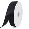 Picture of TONIFUL 1 Inch x 100yds Black Satin Ribbon, Thin Solid Color Satin Ribbon for Gift Wrapping, Crafts, Hair Bows Making, Wedding Party Decoration, Sewing, Invitation Cards, Floral Bouquets, Christmas