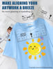 Picture of Tshirt Ruler Guide Vinyl Alignment - T Shirt Measure Rulers Guide Shirt Measurement Centering Tool Heat Press Screen Printing Embroidery Accessories Sublimation Blanks Product V-Neck Front Back