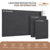 Picture of ONine Leather Repair Patch，Self-Adhesive Couch Patch，Multicolor Available Scratch Leather 8X11 Inch Peel and Stick for Sofas, Car Seats Hand Bags Jackets(Gray Leather)