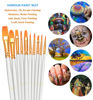 Picture of BOSOBO Paint Brushes Set, 4 Pack 40 Pcs Round Pointed Tip Paintbrushes Nylon Hair Artist Acrylic Paint Brushes for Acrylic Oil Watercolor, Face Nail Art, Miniature Detailing & Rock Painting, White