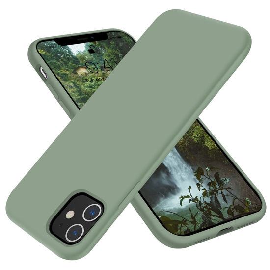 Picture of OTOFLY Designed for iPhone 11 Case,[Silky and Soft Touch Series] Premium Soft Liquid Silicone Rubber Full-Body Protective Bumper Case for iPhone 11 6.1 inch,Calke Green