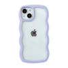 Picture of Caseative Cute Curly Wave Frame Shape Shockproof Soft Compatible with iPhone Case (Purple,iPhone Xs Max)