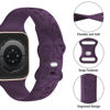 Picture of Bandiction Engraved Sport Band Compatible with Apple Watch Band 42mm 44mm 45mm 49mm, Soft Waterproof Silicone Strap Wristband for iWatch Apple Watch Series Ultra 8 7 6 5 4 3 2 1 SE Women Men,Purple