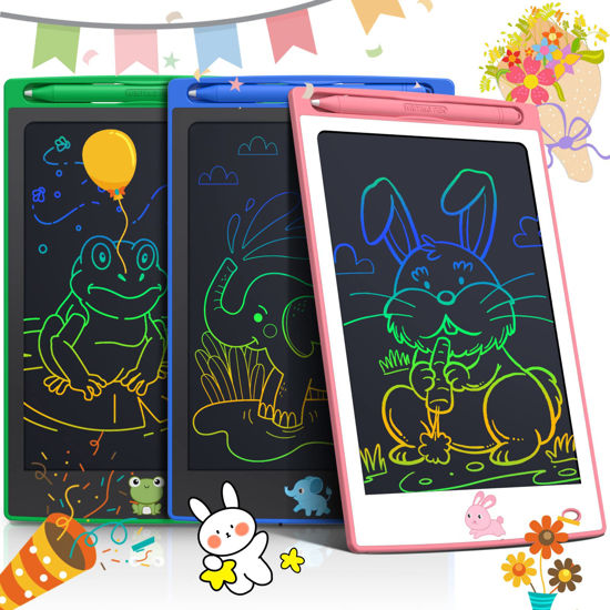 Picture of BAVEEL Lcd Writing Tablets for kids 3 Pack, Drawing Doodle Pad Boogie Board Tablet Toddler Toys Birthday Gifts for 2 3 4 5 6 7 8 Years Old Boys Girls, Drawing Pad for Kids Travel Essentials, 8.5 Inch