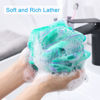 Picture of AmazerBath Loofah Sponge 60g/Piece, Exfoliating Bath Sponge Body Scrubber - Loofa Set of 4 Flower Color (Green-Purple)