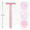 Picture of Bambaw Double Edge Safety Razor for Women, Single Blade Razor for Women, Eco Razor, Plastic Free - Pink