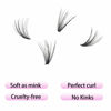 Picture of DIY Eyelash Extension 240pcs 30D Cluster Lashes Mixed Length Long False Eyelashes Individual Lashes Cluster Eyelash Extensions (30D-0.07C-9-16mm)