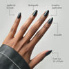 Picture of Glamnetic Press On Nails - Boba | Opaque Black Short Almond Nails, Reusable | 12 Sizes - 24 Nail Kit