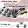 Picture of QUEWEL Cluster Lashes 72 Pcs Wide Stem Individual Lashes C/D Curl 8-16mm Length DIY Eyelash Extension False Eyelashes Soft for Personal Makeup Use at Home (natural03-D-MIX8-16)