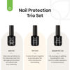 Picture of Beetles 3 Pcs 7.5ml Builder Nail Gel No Wipe Base Top Coat Set, Shine Finish and Long Lasting, Soak Off LED Transparent Builder Strengthener Hard Gel, Glossy