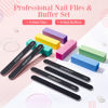 Picture of Nail Files and Buffers, AZUREBEAUTY 12Pcs Professional Manicure Tools Kit, 6 Pcs Double Sided 100/180 Grit Nail Files & 6Pcs Rectangular Nail Buffer Block