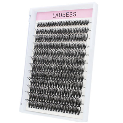 Picture of Lash Clusters Extensions 240pcs 40D DIY Eyelash Extension Long Individual Lashes Natural Look Faux Mink Cluster Lashes C Curl Mixed Length (40D-0.07C-9-16mm)