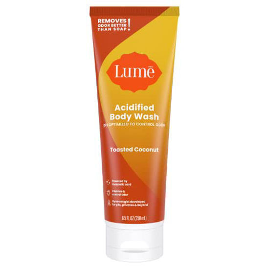 Picture of Lume Acidified Body Wash - 24 Hour Odor Control - Removes Odor Better than Soap - Moisturizing Formula - SLS Free, Paraben Free - Safe For Sensitive Skin - 8.5 ounce (Toasted Coconut)