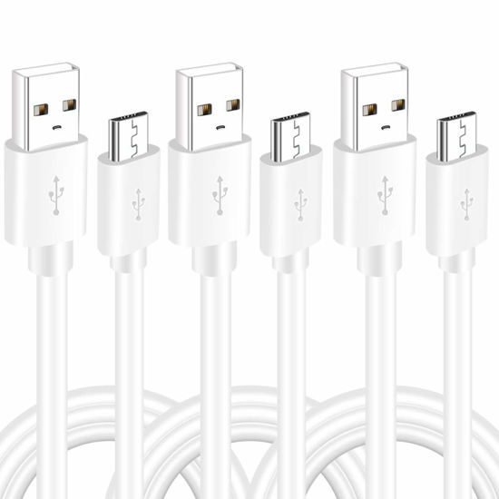 Picture of 10FT 3Pack USB Power Extension Cable Cord for WyzeCam,Yi Camera,Oculus Go,Echo Dot Kid Edition,Nest Cam,Kasa Cam,Netvue,Arlo Pro Q,Blink,Furbo Dog,SIOCEN USB Charging Cord for Home Security Camera