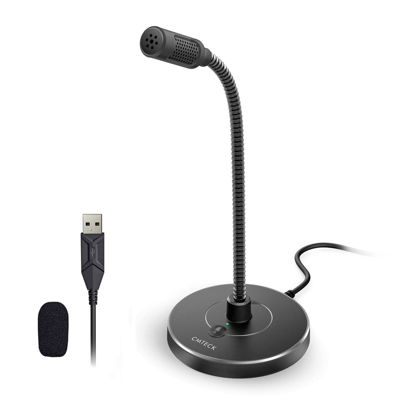 Picture of CMTECK USB Computer Microphone G009, Noise-Cancelling Recording Desktop Mic for PC/Laptop for Online Chatting, Home Studio, Podcasting, Gaming, Skype, YouTube with Mute Function(Windows/Mac)