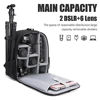 Picture of Cwatcun Camera Backpack Trolley Case Bag with Tripod Holder Anti-Theft Waterproof Camera Bag fits 15.6' Laptop for Canon Nikon Sony DSLR SLR Camera for Women Men Photographer