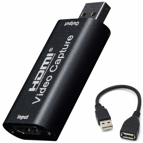 Picture of BlueAVS HDMI to USB Video Capture Card 1080P for Live Video Streaming Record via DSLR Camcorder Action Cam (Black)