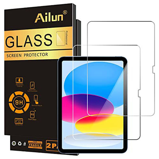 GetUSCart- Ailun 2 Pack Screen Protector for iPad 10th Generation 10.9 Inch  Display 2022 Tempered Glass [Face ID & Apple Pencil Compatible] Ultra  Sensitive Case Friendly [2 Pack]