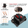 Picture of RED WOLF 60 Amp Circuit Breaker W/Ring Terminal 2 Gauge Connector Manual Reset Switch for Boat Trolling Motor Marine ATV Trailer Vehicles Stereo Audio Electronic Battery Solar System Inline Fuse