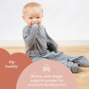 Picture of SleepingBaby Zipadee-Zip Transition Swaddle - Cozy Baby Sleep Sack with Zipper Convenience - Roomy Baby Wearable Blanket for Easy Diaper Changes - Heather Grey, Medium (6-12 Month)