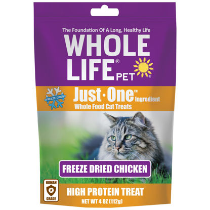 Picture of Whole Life Pet Freeze Dried Chicken Cat Treats - Human Grade - One Ingredient - Sourced and Made in The USA