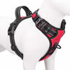 Picture of PHOEPET Reflective Dog Harness Large Breed Adjustable No Pull Vest with with Handle 2 Metal Rings 3 Buckles [Easy to Put on & Take Off](L, Red)