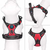 Picture of PHOEPET Reflective Dog Harness Large Breed Adjustable No Pull Vest with with Handle 2 Metal Rings 3 Buckles [Easy to Put on & Take Off](L, Red)