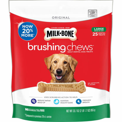 Picture of Milk-Bone Original Brushing Chews 25 Large Daily Dental Dog Treats