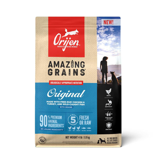 Picture of ORIJEN AMAZING GRAINS Original Dry Dog Food, High Protein Dog Food, Fresh or Raw Ingredients