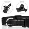 Picture of TagME Reflective Nylon Dog Collars, Adjustable Classic Dog Collar with Quick Release Buckle for Extra Large Dogs, Black, 1¼" Width