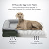 Picture of Bedsure Small Orthopedic Dog Bed, Bolster Dog Beds for Small Dogs - Foam Sofa with Removable Washable Cover, Waterproof Lining and Nonskid Bottom Couch, Dark Green