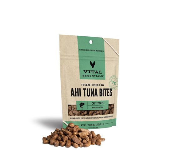 Picture of Vital Essentials Freeze Dried Cat Treats, Single Ingredient Raw Ahi Tuna Treats for Cats 1.1 oz