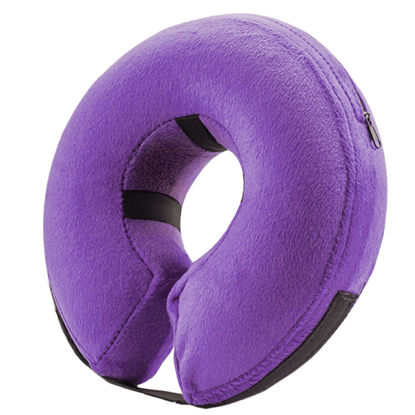 Picture of BENCMATE Protective Inflatable Collar for Dogs and Cats - Soft Pet Recovery Collar Does Not Block Vision E-Collar (Large, Purple)