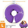 Picture of BENCMATE Protective Inflatable Collar for Dogs and Cats - Soft Pet Recovery Collar Does Not Block Vision E-Collar (Large, Purple)