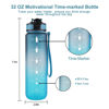 Picture of EYQ 32 oz Water Bottle with Time Marker, Carry Strap, Leak-Proof Tritan BPA-Free, Ensure You Drink Enough Water for Fitness, Gym, Camping, Outdoor Sports