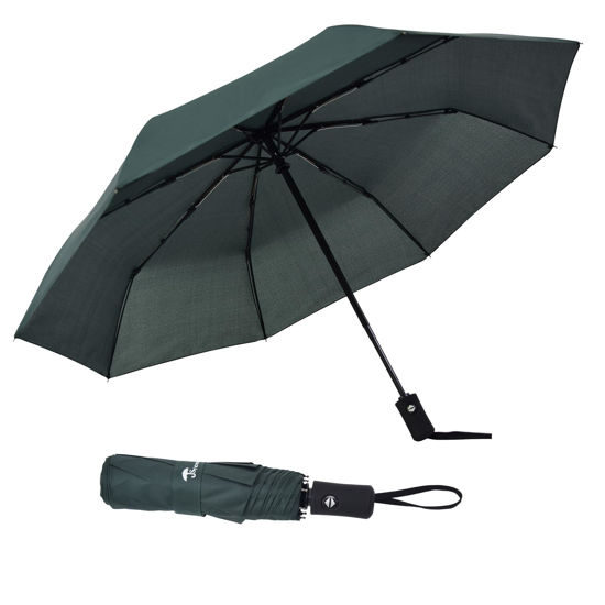 Picture of SY COMPACT Travel Umbrella Windproof Automatic Umbrellas-Factory Outlet umbrella-Dark Green