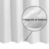 Picture of ALYVIA SPRING Waterproof Fabric Shower Curtain Liner with 3 Magnets - Soft & Light-Weight, Hotel Quality & Machine Washable - Standard Size 70x72, White