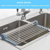 Picture of Seropy Roll Up Dish Drying Rack Over Sink Over The Sink Dish Drying Rack Kitchen Dish Drainer, Folding Dish Rack for Kitchen Sink Counter Stainless Steel Mat Foldable Dish Dryer Racks(17.5" x 13.7")