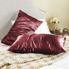 Picture of BEDELITE Satin Silk Pillowcase for Hair and Skin, Burgundy Pillow Cases Standard Size Set of 2 Pack, Super Soft Pillow Case with Envelope Closure (20x26 Inches)