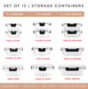 Picture of JoyJolt JoyFul 24pc Borosilicate Glass Storage Containers with Lids. 12 Airtight, Freezer Safe Food Storage Containers, Pantry Kitchen Storage Containers, Glass Meal Prep Container for Lunch