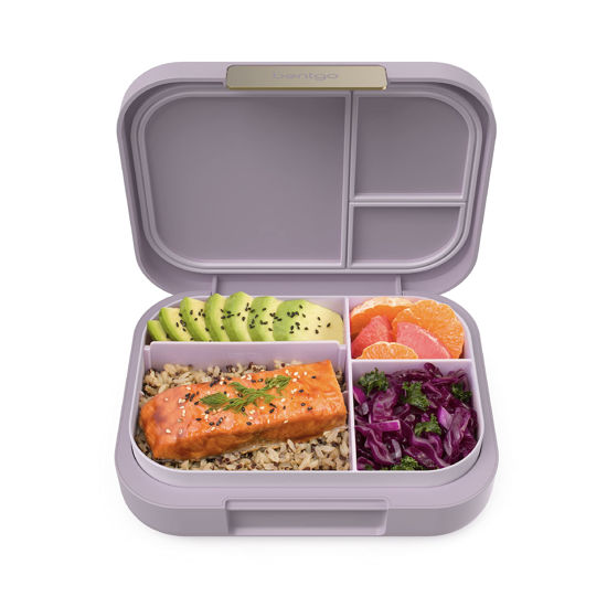 Picture of Bentgo® Modern - Versatile 4-Compartment Bento-Style Lunch Box, Leak-Resistant, Ideal for On-the-Go Balanced Eating - BPA-Free, Matte Finish and Ergonomic Design (Orchid)