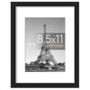 Picture of upsimples 8.5x11 Picture Frame, Display Pictures 6x8 with Mat or 8.5x11 Without Mat, Wall Hanging Photo Frame, Black, 1 Pack