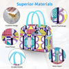 Picture of DALINDA Lunch Bag Lunch Box for Women Men Reusable Insulated Lunch Tote Bag,Leakproof Thermal Cooler Sack Food Handbags Case High Capacity for Travel Work Picnic Beach- Geometric