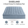 Picture of EASELAND Queen Size Mattress Pad Pillow Top Mattress Cover Quilted Fitted Mattress Protector 8-21" Deep Pocket Cooling Mattress Topper (60x80 Inches, Dusty Blue)