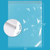 Picture of GPI PACK of 100, 2 Gallon, 13" x 15", CLEAR PLASTIC RECLOSABLE ZIP BAGS - Bulk 2 mil, Large, Strong & Durable Poly Baggies with Resealable Zip Top Lock for Travel, Storage, Packaging & Shipping.