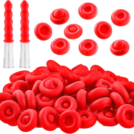 Picture of Caulk Cap Caulk Saver Cap Caulk Finishing Tool Caulk Saver Caps Caulking Tube Covers Tube Caps for Sealing and Preserving, Red (100 Pieces)